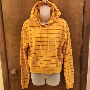 Cute mustard stripe hoodie